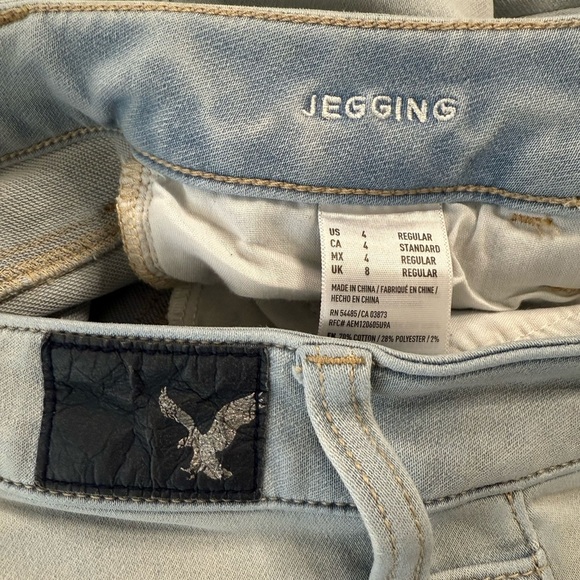 American Eagle Outfitters Light Gray Skinny Jeans - Picture 7 of 7